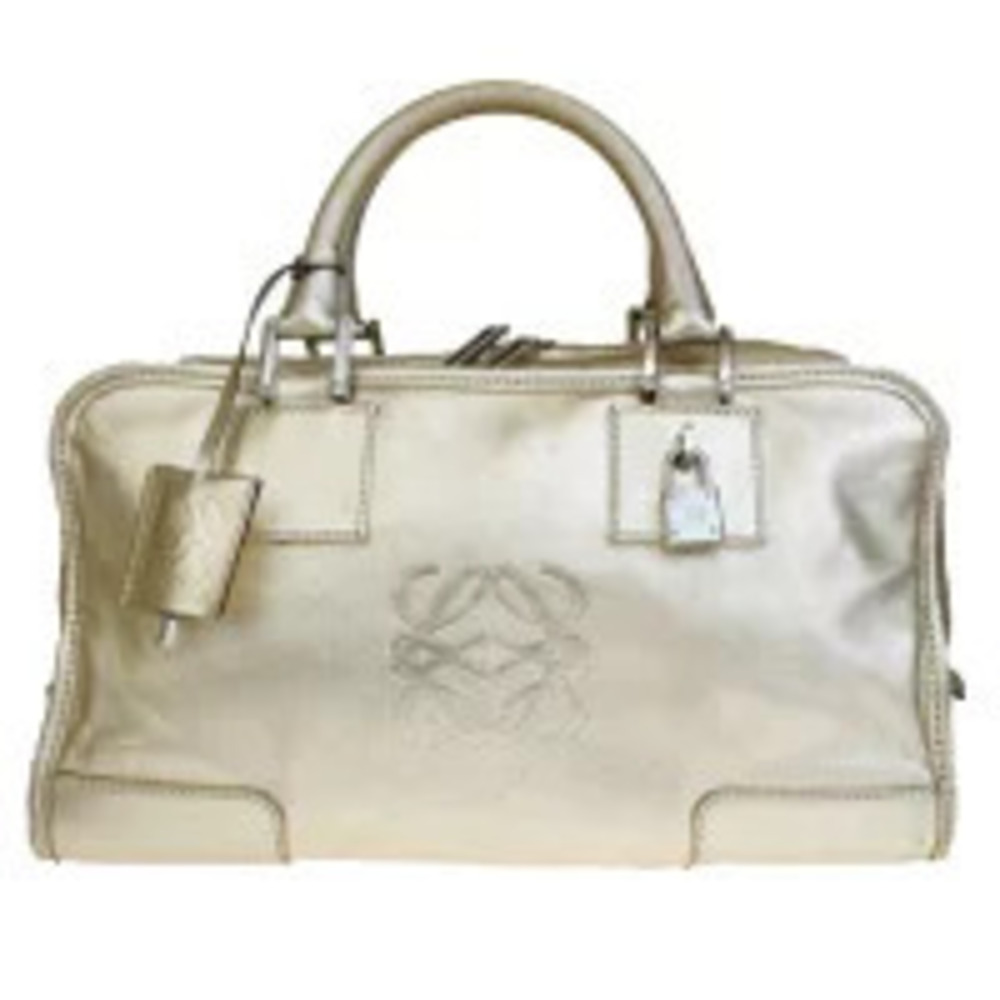 Loewe Amazona Handbag Gold Leather Padlock